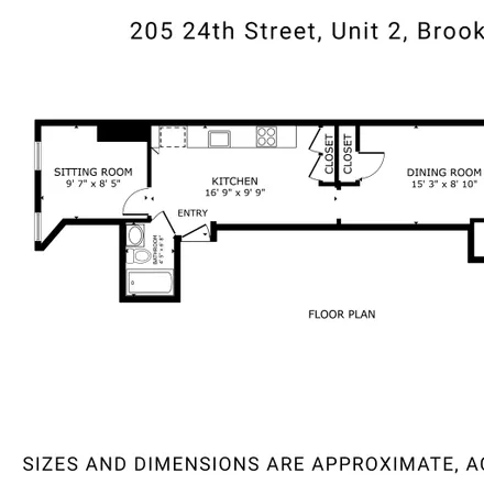 Rent this 2 bed apartment on #2 in 205 24th Street, Sunset Park