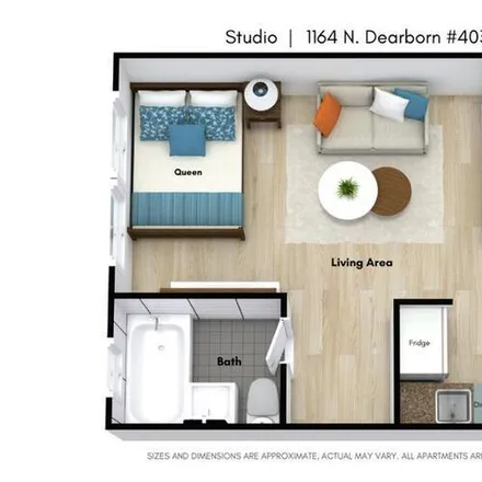 Rent this studio apartment on 1164 N Dearborn St