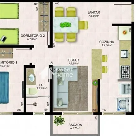 Buy this 2 bed apartment on Rua Hercílio Barcelos in Nova Cidade, Cascavel - PR