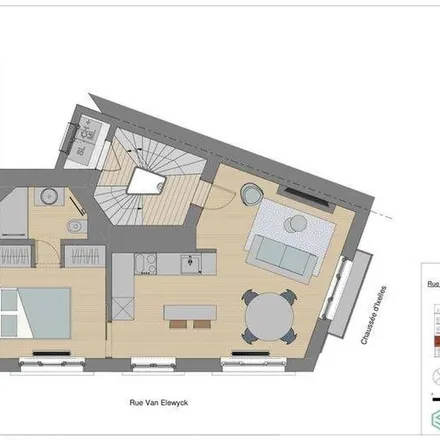 Rent this 1 bed apartment on Rue Van Elewyck - Van Elewyckstraat 1 in 1050 Ixelles - Elsene, Belgium