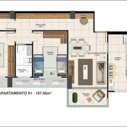Buy this 3 bed apartment on Casulo Grill in Avenida Rio Doce, Adélia Giuberti