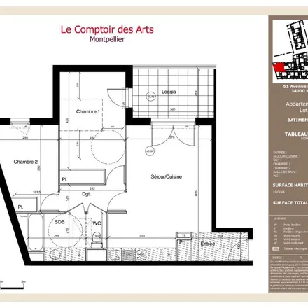 Rent this 3 bed apartment on 150 Cour Jacques Thibaud in 34000 Montpellier, France