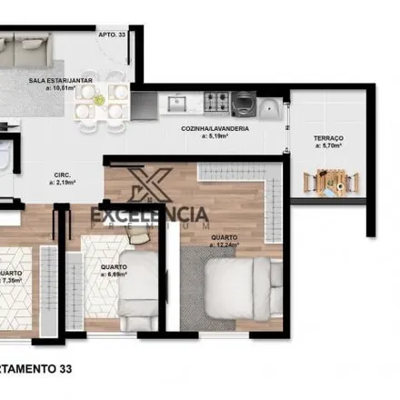 Buy this 3 bed apartment on Rua Juiz Danilo Bertolim Précoma in Cidade Jardim, São José dos Pinhais - PR