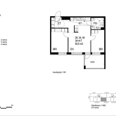 Rent this 3 bed apartment on Antoninkuja 3 in 04410 Järvenpää, Finland