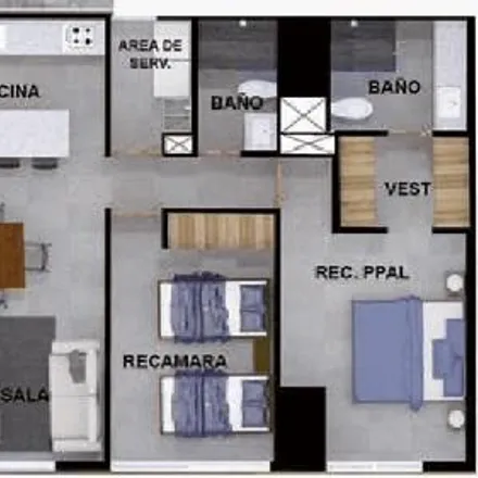 Rent this 1 bed apartment on Centro De Estudios Universitarios Veracruz in Avenida Adolfo López Mateos Sur 2551, La Giralda