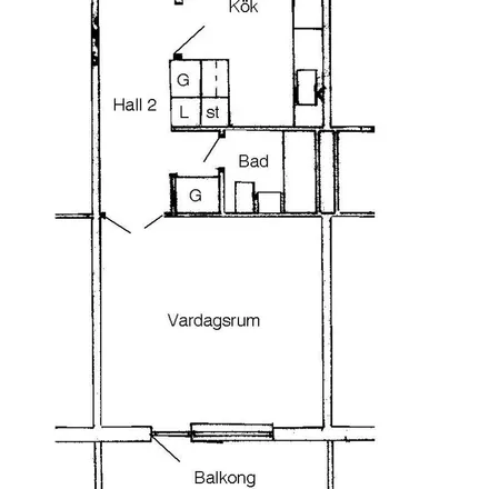 Rent this 1 bed apartment on Södra Esplanaden 1 in 574 38 Vetlanda, Sweden