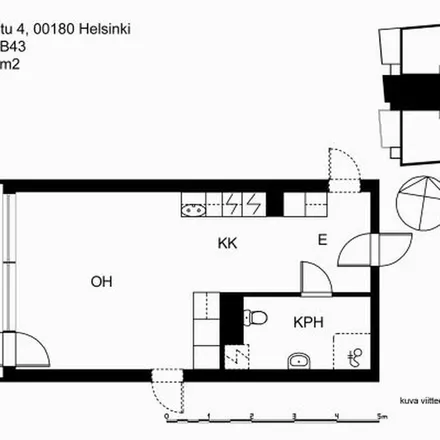 Rent this 1 bed apartment on Santakatu 9 in 00180 Helsinki, Finland