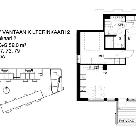 Rent this 2 bed apartment on As Oy Vantaan Kilterinkaari 2 in Kilterinkaari 2, 01600 Vantaa