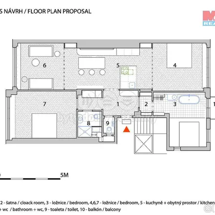 Rent this 5 bed apartment on Veletržní 248/1 in 170 00 Prague, Czechia