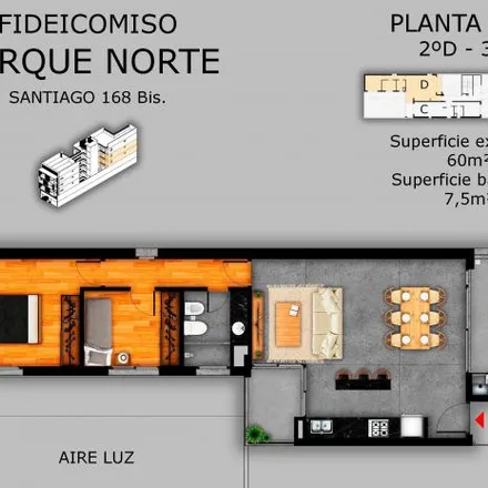 Buy this 2 bed apartment on Avenida Guillermo Wheelwright 2097 in Rosario Centro, Rosario