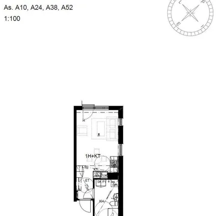 Rent this 1 bed apartment on Vapaudenkatu 48 in 40100 Jyväskylä, Finland