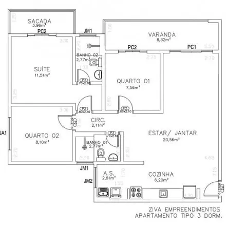 Buy this 3 bed apartment on Rua José Del Roio in Jardim São Lourenço, Bragança Paulista - SP