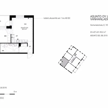 Rent this 2 bed apartment on Vanhanladonkatu 2 in 15610 Lahti, Finland