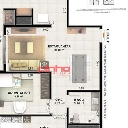 Buy this 2 bed apartment on Corpo de Bombeiros Militar in Rua Coronel Bernardino Machado 181, Centro