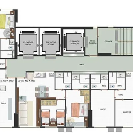Buy this 2 bed apartment on Parc Torre in Rua José de Holanda 854, Torre
