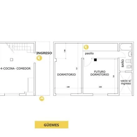 Buy this 1 bed apartment on Güemes 2818 in Alberto Olmedo, Rosario