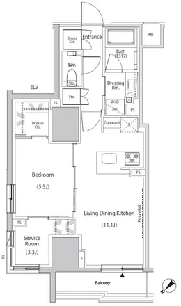 Rent this 1 bed apartment on unnamed road in Ichigaya Tamachi, Shinjuku