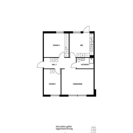 Rent this 3 bed apartment on Juryvägen 36 in 226 57 Lund, Sweden