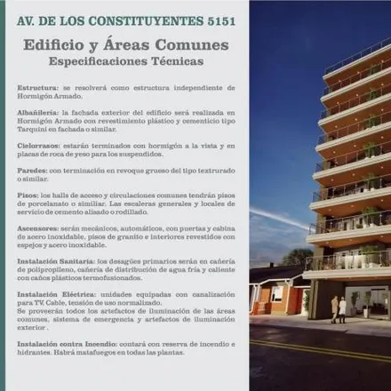 Buy this 1 bed apartment on Avenida de los Constituyentes 5155 in Villa Urquiza, C1431 DUB Buenos Aires