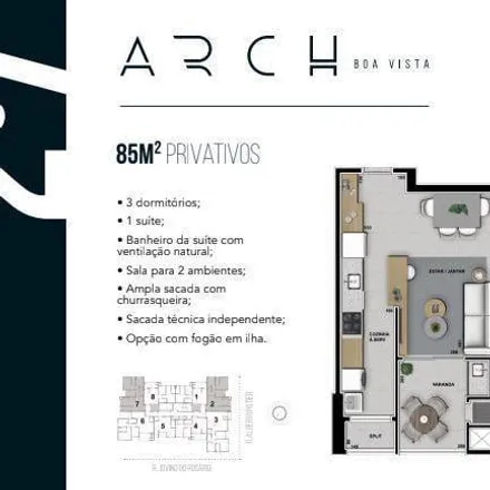 Buy this 3 bed apartment on Rua Jovino do Rosário 125 in Boa Vista, Curitiba - PR