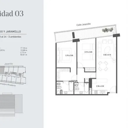 Buy this 2 bed apartment on Jaramillo 2392 in Núñez, C1429 AAW Buenos Aires
