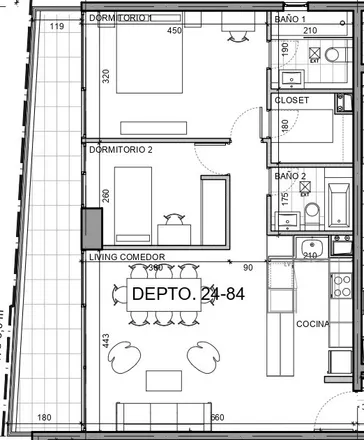 Rent this 2 bed apartment on Augusto Leguia Norte 44 in 755 0184 Provincia de Santiago, Chile