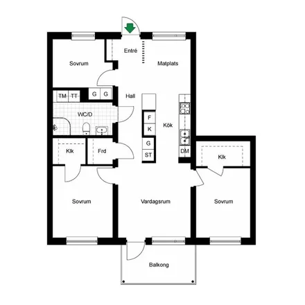 Rent this 4 bed apartment on Drottninggatan in 742 31 Östhammar, Sweden