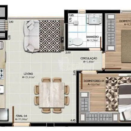 Buy this 2 bed apartment on Igreja Santa Lúcia in Rua Orlando Farina, Progresso