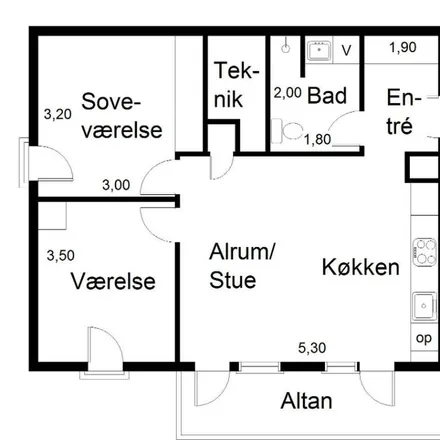 Rent this 3 bed apartment on Møllehatten 32 in 8240 Risskov, Denmark