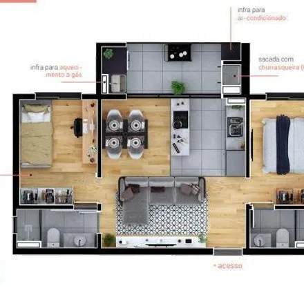 Buy this 2 bed apartment on Rua João Schleder Sobrinho 314 in Boa Vista, Curitiba - PR