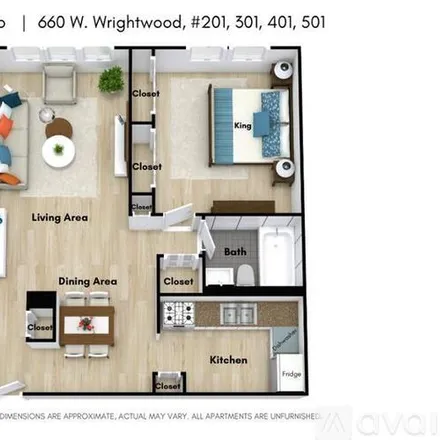 Rent this 1 bed apartment on 660 W Wrightwood Ave