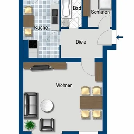Rent this 2 bed apartment on Falkenseer Chaussee 252B in 13583 Berlin, Germany