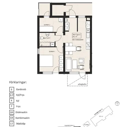 Image 1 - Skarpnäcks Koloniväg, 128 62 Stockholm, Sweden - Apartment for rent