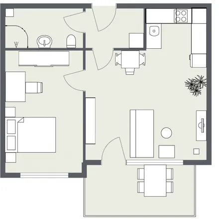 Rent this 1 bed apartment on Bilderhäuslenstraße 20 in 73257 Köngen, Germany