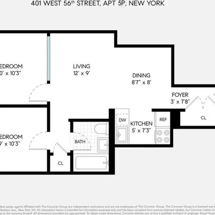 Image 6 - 401 West 56th Street, New York, NY 10019, USA - Apartment for rent