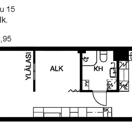 Rent this 1 bed apartment on Aaltosen kenkätehdas in Tammelan puistokatu 15, 33500 Tampere