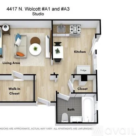 Rent this studio apartment on 4417 N Wolcott Ave
