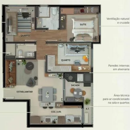 Buy this 3 bed apartment on Rua Antônio Gasparin 5554 in Novo Mundo, Curitiba - PR