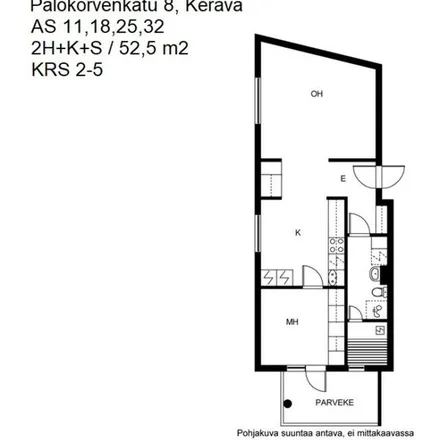 Rent this 2 bed apartment on Jaakkolanpiha 3 in 04250 Kerava, Finland