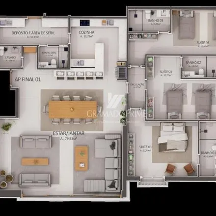 Buy this 3 bed apartment on Hotel Alpenhof in Rua Artur Reimann 88, Jardim Bela Vista