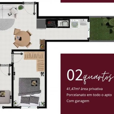 Buy this 2 bed apartment on Rua Professora Ernestina de Macedo de Souza Côrtes in Parque da Fonte, São José dos Pinhais - PR