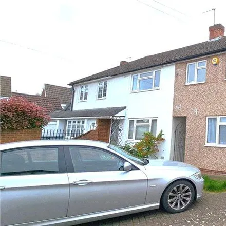 Rent this 3 bed townhouse on 21 Stuart Way in Staines-upon-Thames, TW18 1EP