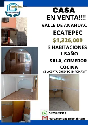 Buy this 3 bed house on Avenida Sor Juana Inés de la Cruz in Colonia Valle de Anáhuac, 55240 Ecatepec de Morelos