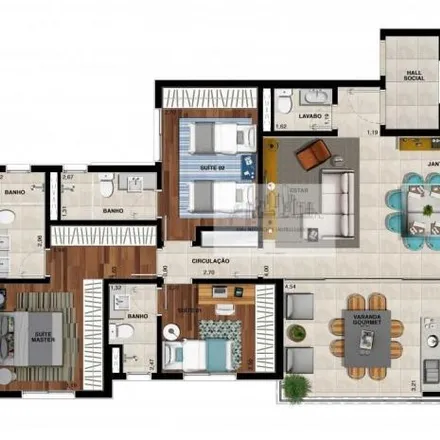 Buy this 3 bed apartment on Avenida Romeu Strazzi in Higienópolis, São José do Rio Preto - SP