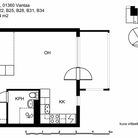 Rent this 1 bed apartment on Kiulukuja 6 in 01360 Vantaa, Finland
