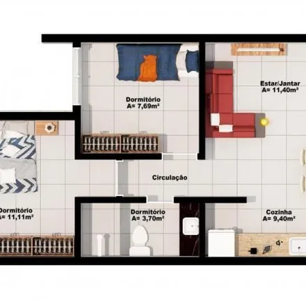 Buy this 2 bed apartment on Escola Municipal de 1º Grau Ladislau De Oliveira Nunes in Rua Getúlio Vargas, Vila Natal