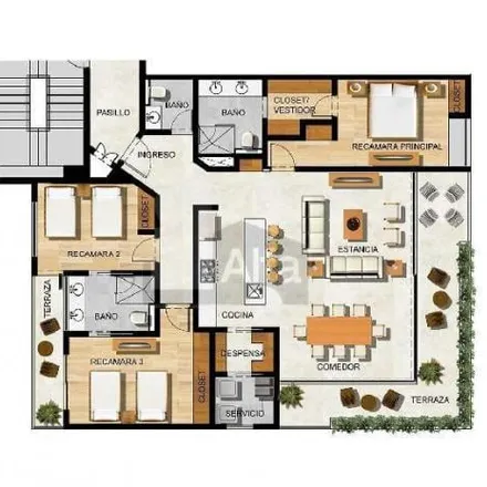 Buy this 3 bed apartment on Avenida del Servidor Público in Residencial Poniente, 45210 Zapopan
