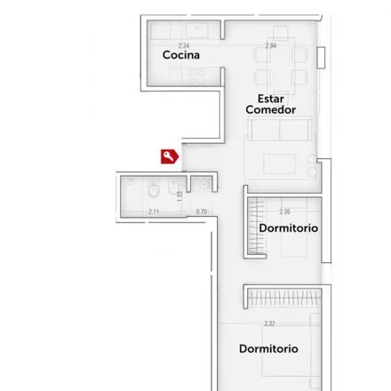 Buy this 2 bed apartment on Viamonte 665 in República de la Sexta, Rosario