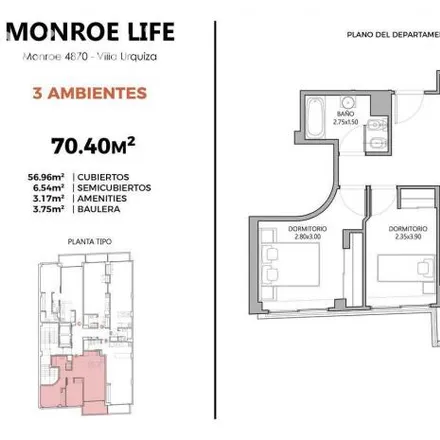 Buy this 2 bed apartment on Salón Dorado in Monroe 4880, Villa Urquiza