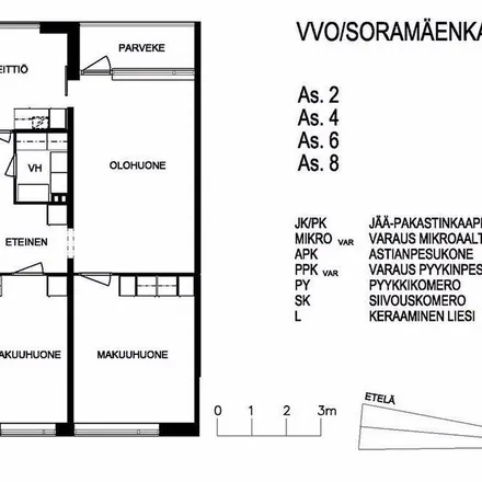 Rent this 3 bed apartment on Soramäenkatu in 15210 Lahti, Finland